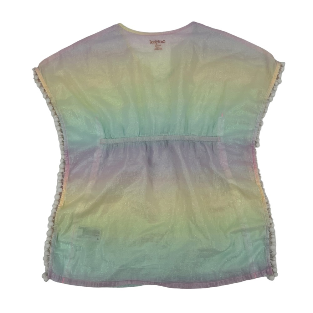Cat & Jack Pink Blue Yellow Iridescent Ombre Swim Cover Up Size Small Girl’s